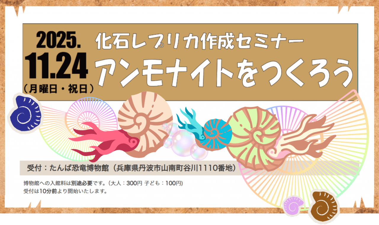 🐚 化石レプリカ作成セミナー 🦖アンモナイトをつくろう!!