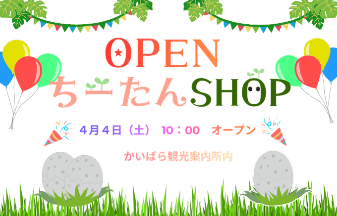 \ちーたんSHOP 4月4日(土)オープン🦖/