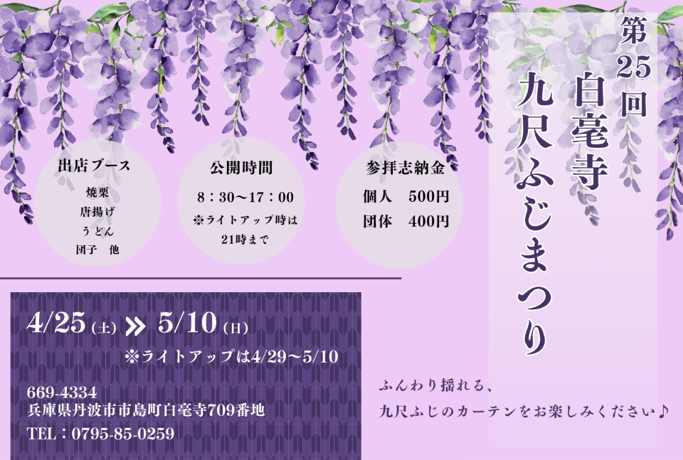 白毫寺 九尺ふじまつり